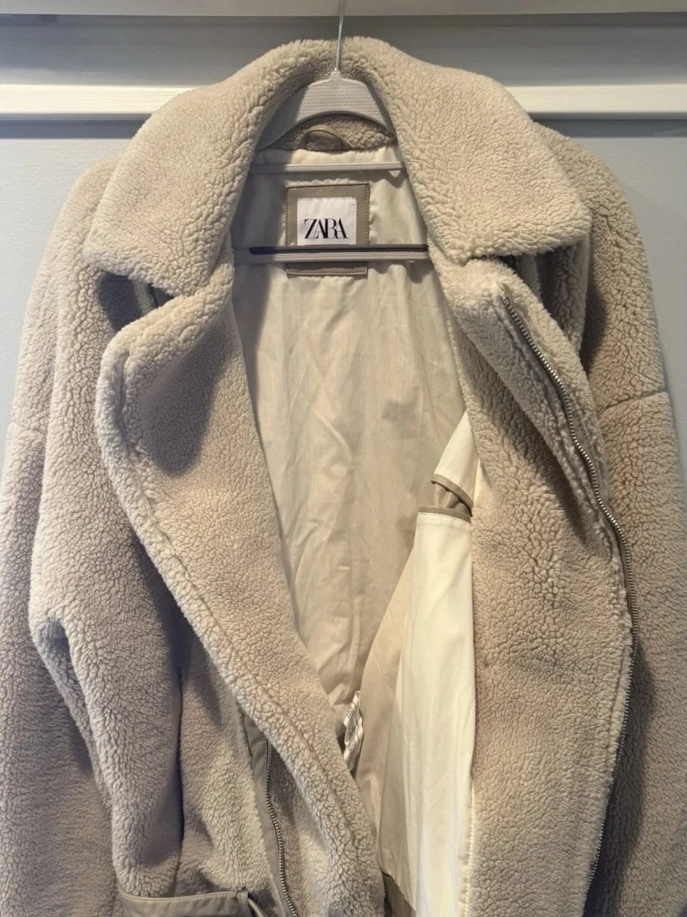 Zara Beige Sherpa Jacket